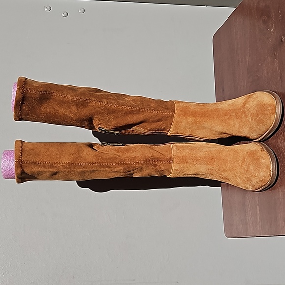 Blondo Waterproof Cow Suede Knee Length Blook Boots Heel 7.5 - Picture 7 of 15